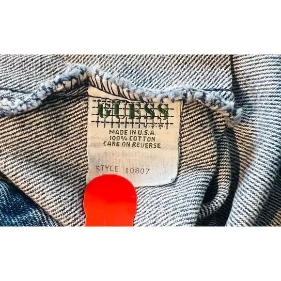 Vintage Guess Denim‎ Jean Trucker Jacket Men's USA Made SZ L Style 10807